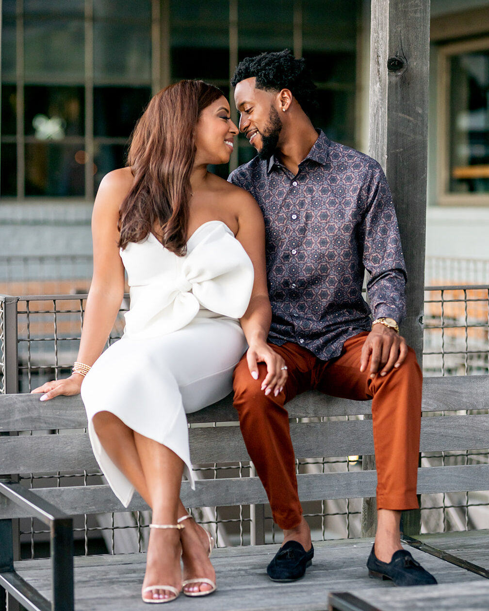 Black couples engagement session Atlanta Georgia