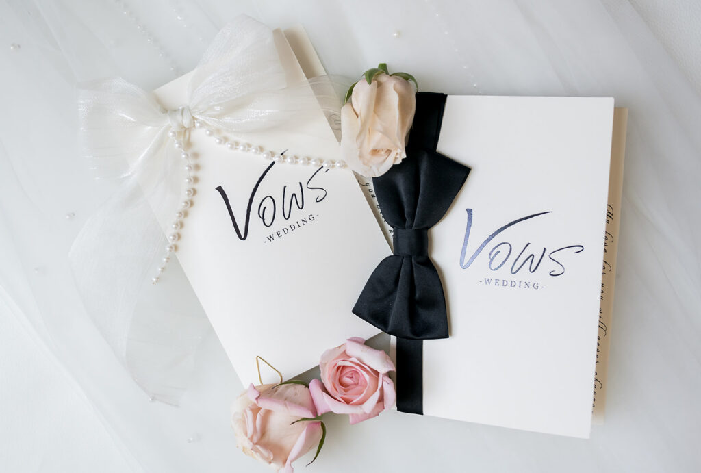 Elopement at Chateau Elan Winery Bride and groom vow books, captured by JAM&CO Studios Atlanta Elopement Photographer
