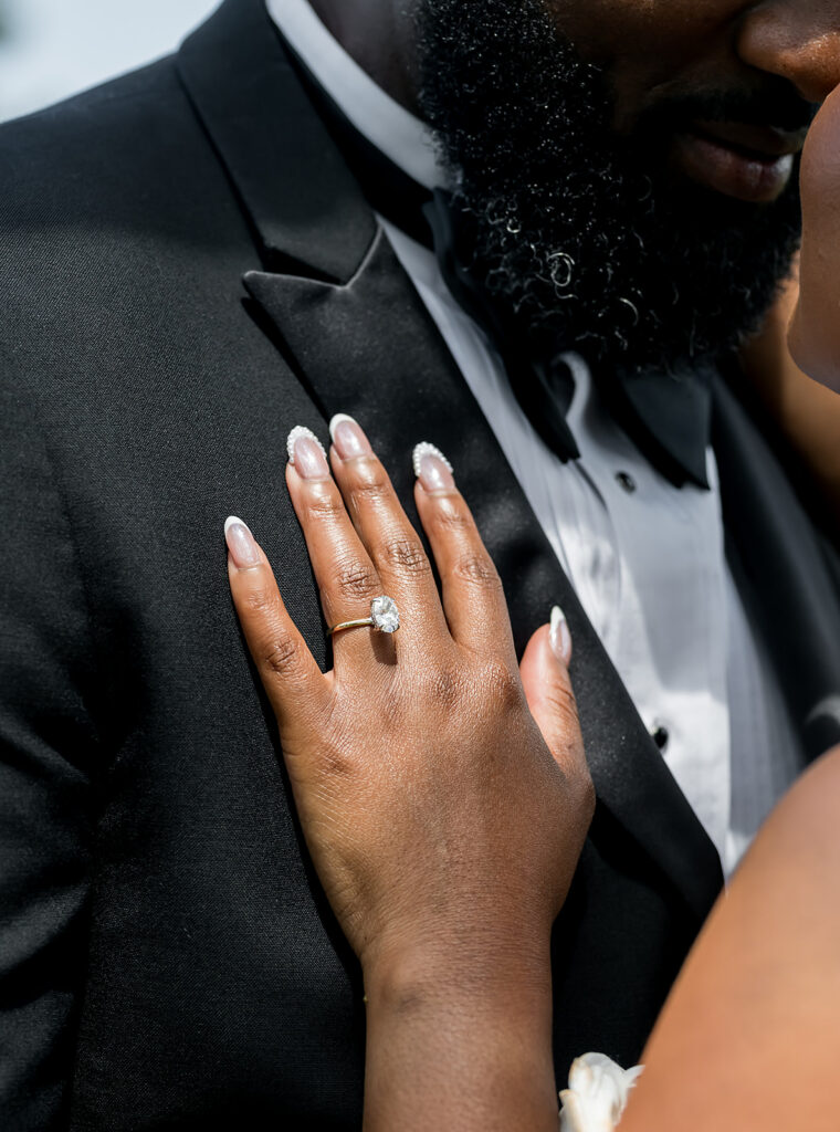 Elopement at Chateau Elan Winery captured by JAM&CO Studios Atlanta Elopement photographer bride and groom ring photo