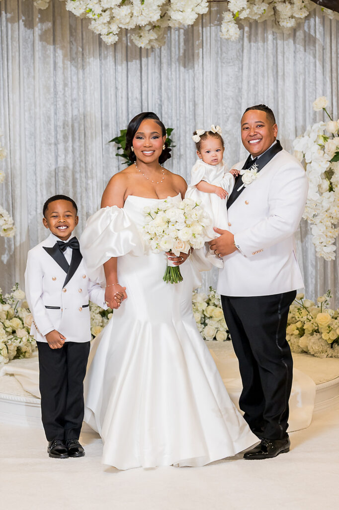 The Whitley Hotel Wedding captured by JAM&CO Studios wedding photo and video team Family photo, bride groom and kids