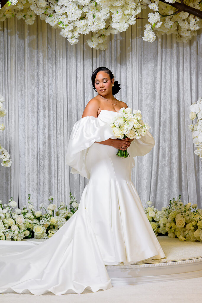 The Whitley Hotel Wedding captured by JAM&CO Studios wedding photo and video team portrait of the bride