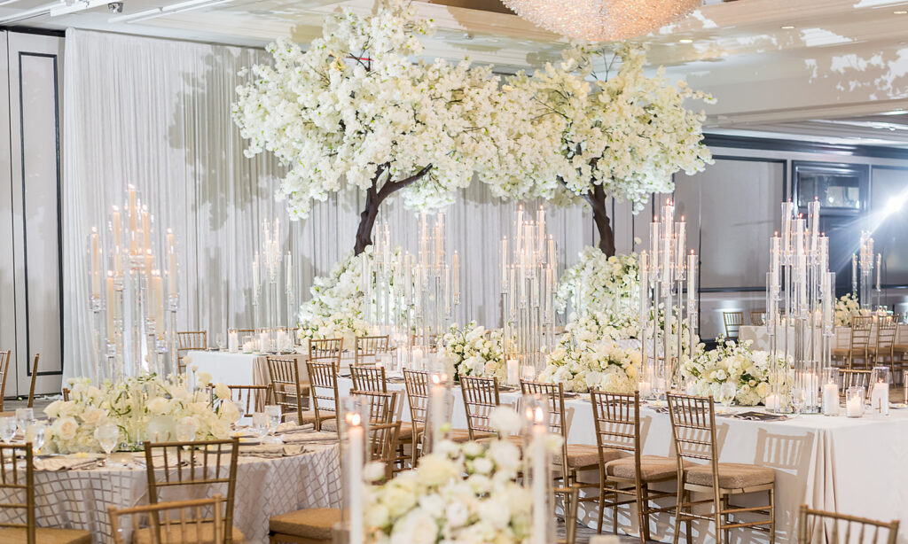 The Whitley Hotel Wedding captured by JAM&CO Studios wedding photo and video team Wedding reception details by Sejour events